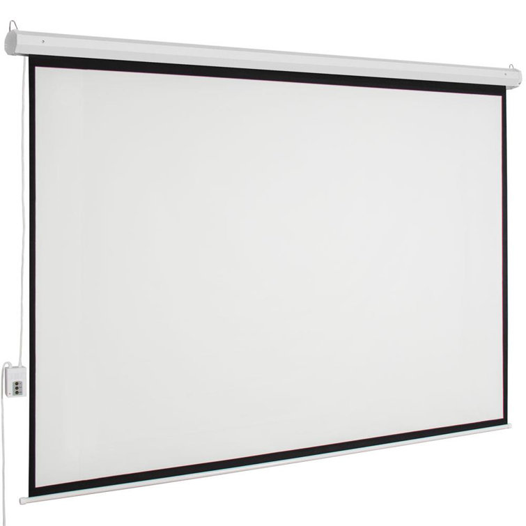 Ktaxon White 100" Electric Projection Screen & Reviews Wayfair Canada